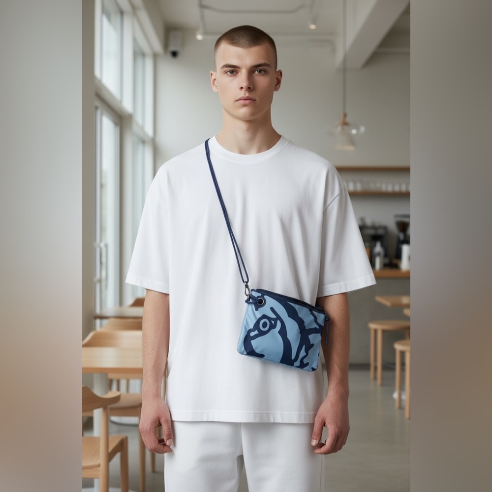 NWT $350 Kenzo Men K-Tiger Crossbody Bag Glacier